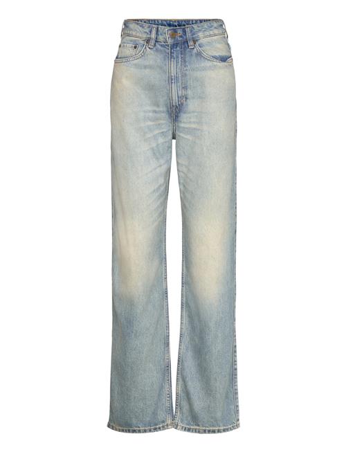 Rowe Super High Waisted Regular Straight Leg Jeans Weekday Blue