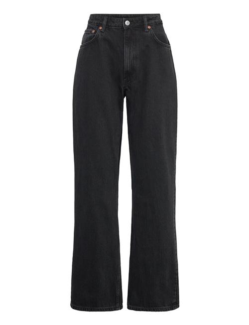 Resolute Curve High Waisted Regular Straight Jeans Weekday Black