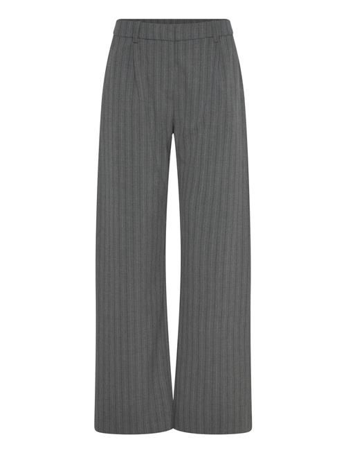 Relaxed Mid Rise Pleated Suiting Trousers Weekday Grey