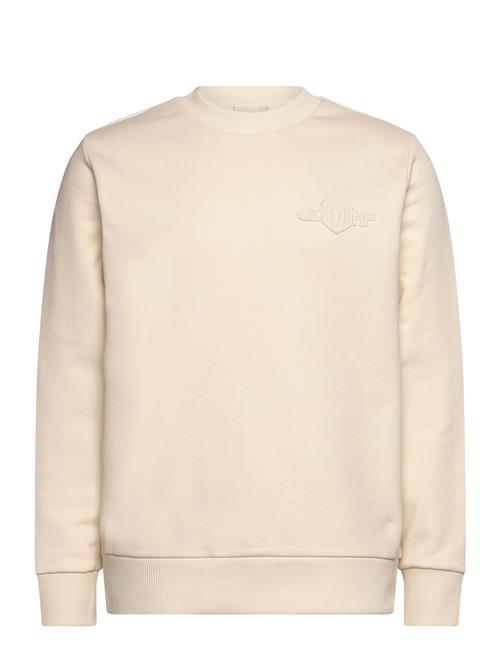 Reg Tonal Shield C-Neck Sweat GANT Cream