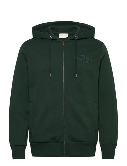 Reg Tonal Shield Full Zip Hoodie GANT Green