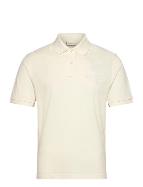 Reg Tonal Shield Ss Polo GANT Cream