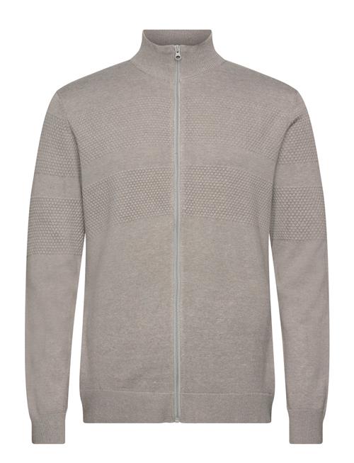 Zip Through Purl Cardigan Lindbergh Grey