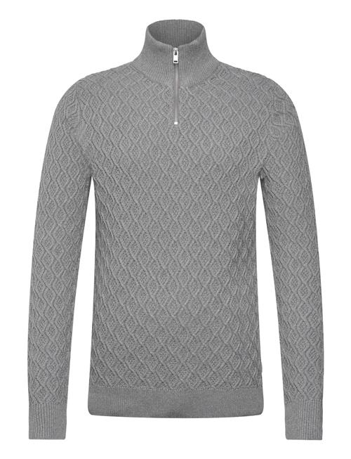 Recycle Structure Knit 1/2 Ziprecycle Structure Knit 1/2 Zip Lindbergh Grey