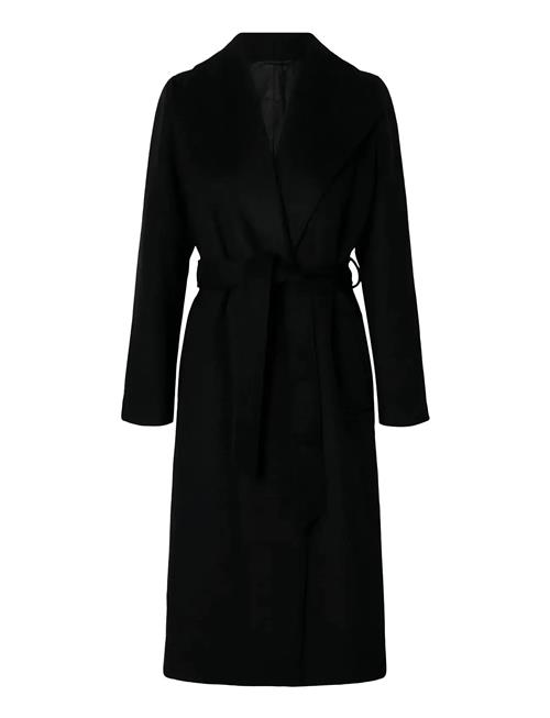 Slfrosa Wool Blend Coat Noos Selected Black