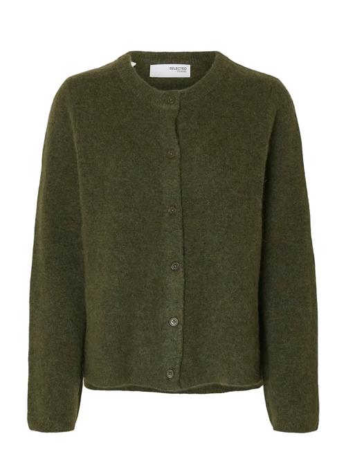 Slflulu New Ls Knit Cardigan Noos Selected Khaki