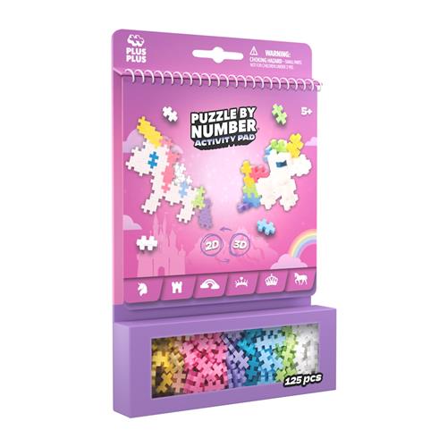 Plus-Plus Puzzle By Number Aktivitetsblok Fantasy World  One Size  Lyserød  One Size 5+ Years unisex