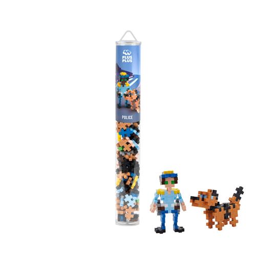 Se Plus-Plus Politi Og Hund 100 Pcs  One Size  Blå  One Size 5 Y+ Unisex ved Babyshop