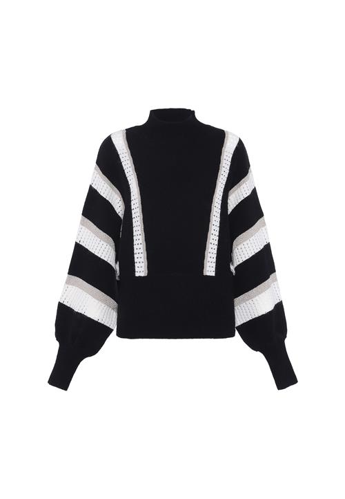Se faina Pullover  lysegrå / sort / hvid ved About You