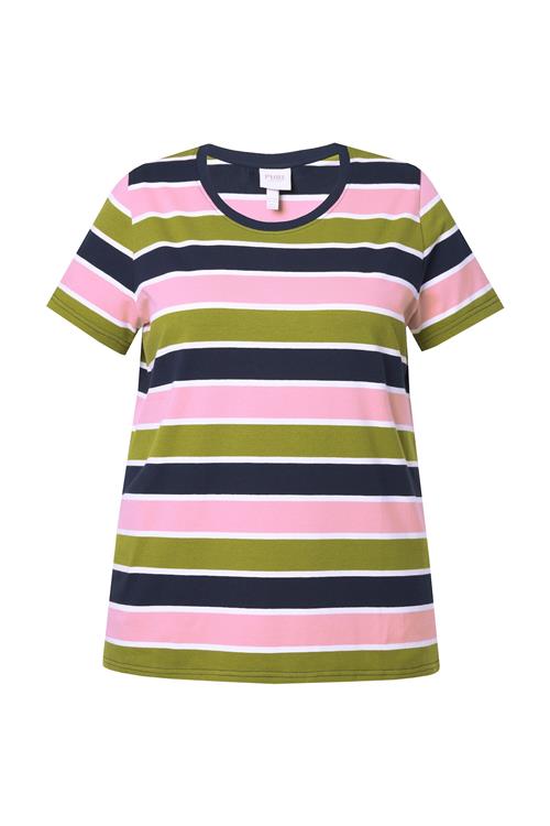 Ulla Popken Shirts  marin / khaki / lyserød / hvid