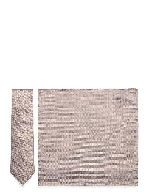H-Set Tie-Pkt Sq-232 BOSS Beige