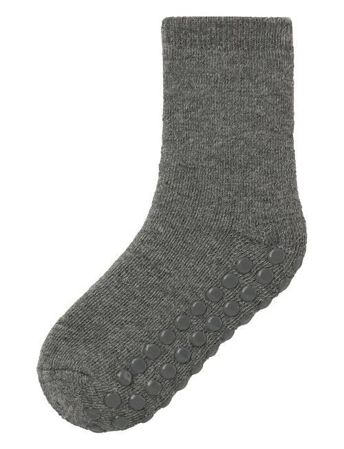 Nmmwaksi Wo/Bl Terry Sock W/Non Skid Name It Grey