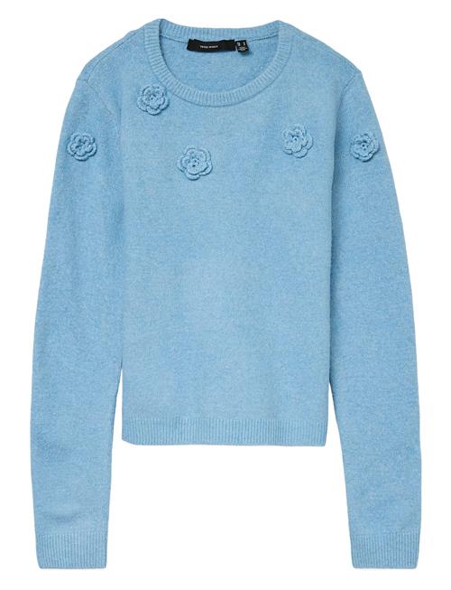 Vmrose Ls O-Neck Pullover Boo Vero Moda Blue