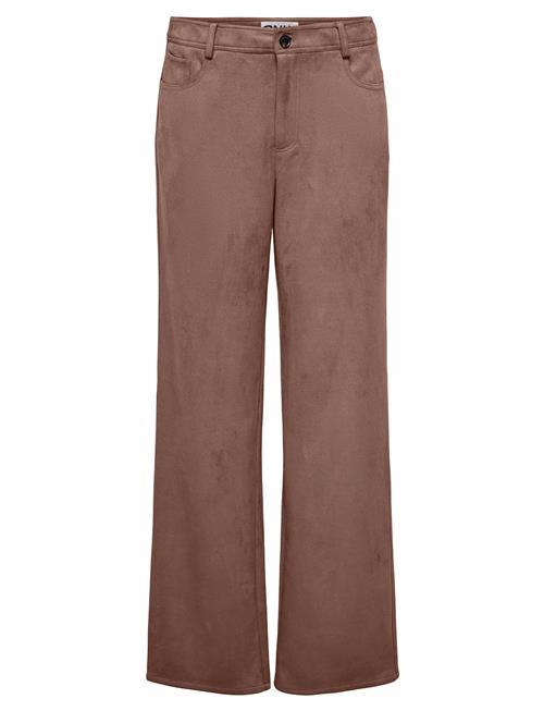 Onlisi Life Mw Str Faux Suede Pant Zlo ONLY Brown