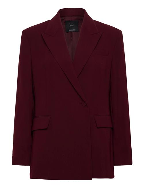 Double-Breasted Suit Jacket Mango Burgundy