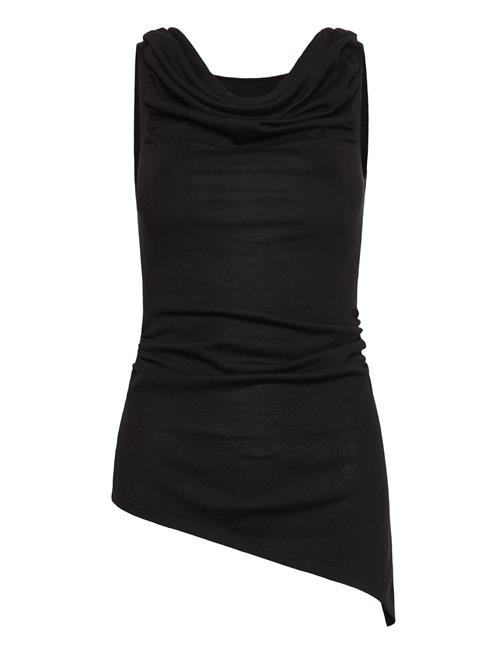 Draped Knitted Top Mango Black
