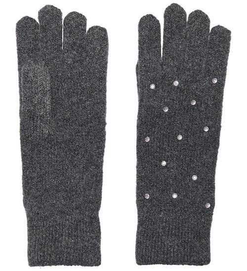 Kids Only Hansker - Strik - KogChyna - Dark Grey Melange/Rhinest