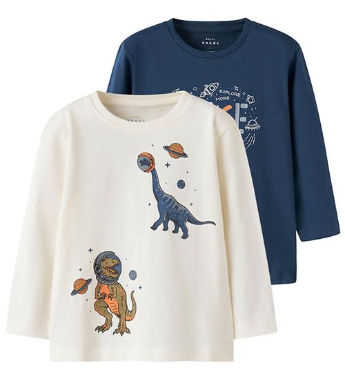 Name It Bluse - NmmVictor - 2-pak - Insignia Blue/Cloud Dancer