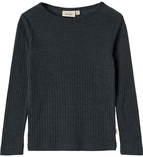 Wheat Bluse - Uld/Silke - Rib - Alfie - Navy