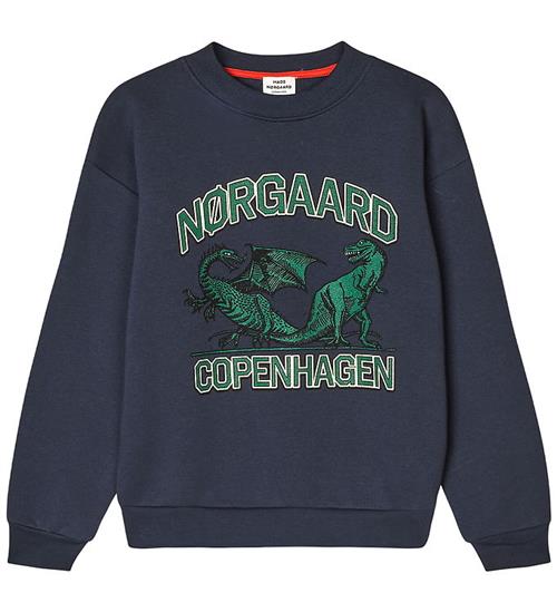 Mads Nørgaard Sweatshirt - Parisian Night m. Grøn