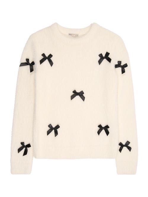 ONLY GIRLS Pullover 'KOGPiumo'  sort / uldhvid