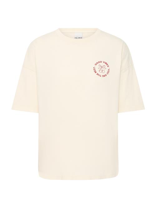 ICHI Shirts 'IHNABINO'  lysebeige / rød