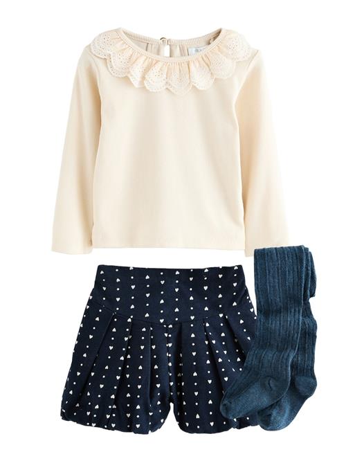 Next Sæt  creme / navy / hvid