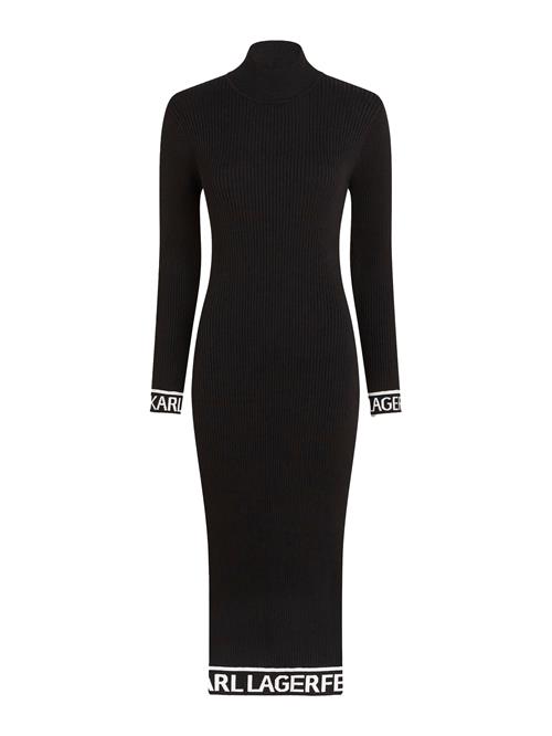 Karl Lagerfeld Strikkjole  sort / offwhite