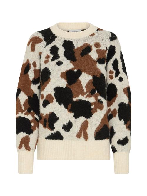 b.young Pullover 'BYOMEA'  brun / sort / naturhvid