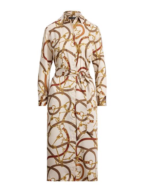 Lauren Ralph Lauren Blusekjole 'FAYELLA'  creme / karamel / taupe / rød
