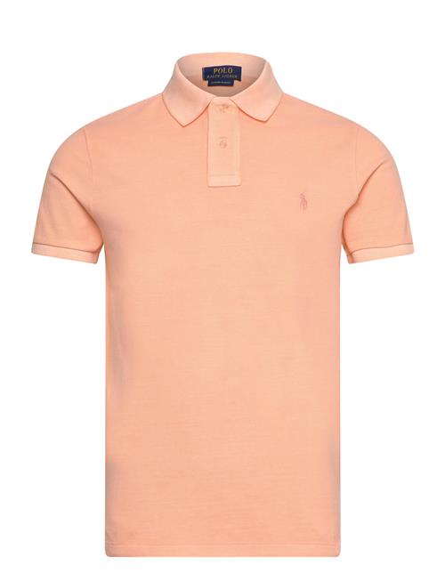 Custom Slim Mineral-Dyed Mesh Polo Shirt Polo Ralph Lauren Coral