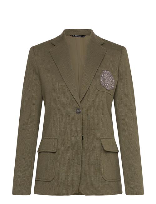 Bullion Stretch-Cotton Jacquard Blazer Lauren Ralph Lauren Khaki