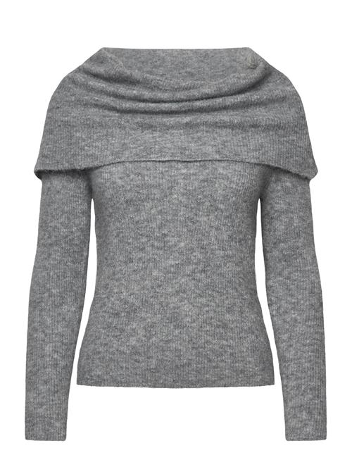 Cmibra-Pullover Is An Off-Shoulder Pullover In A Ribbed Material With Long Sleev Copenhagen Muse Grey