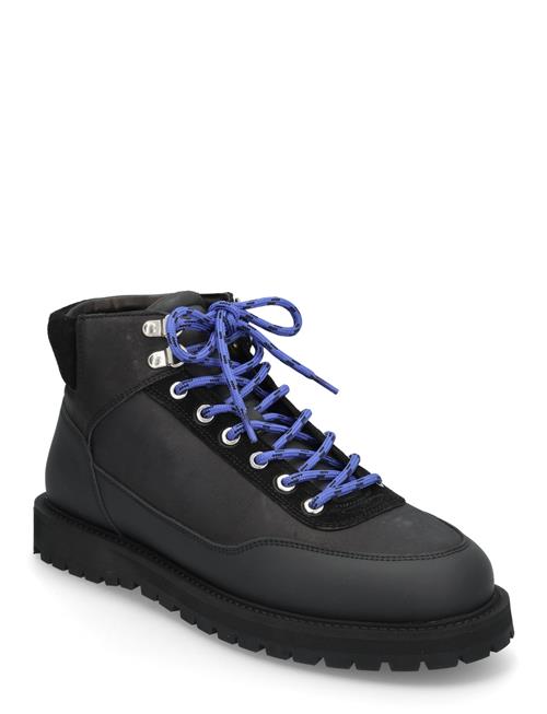 Olaf Lace-Up Boot - Black Crazy Hor Garment Project Black