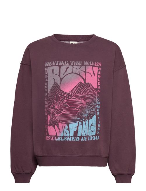 Lineup Crew Brushed Rg Roxy Burgundy