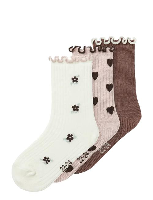 Nmfnetti 3P Sock Name It Beige