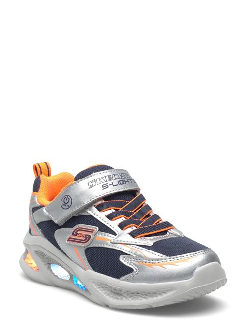 Boys Skechers Meteor-Lights Skechers Silver