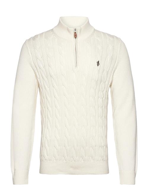 Nathan Cable Half Zip Morris White