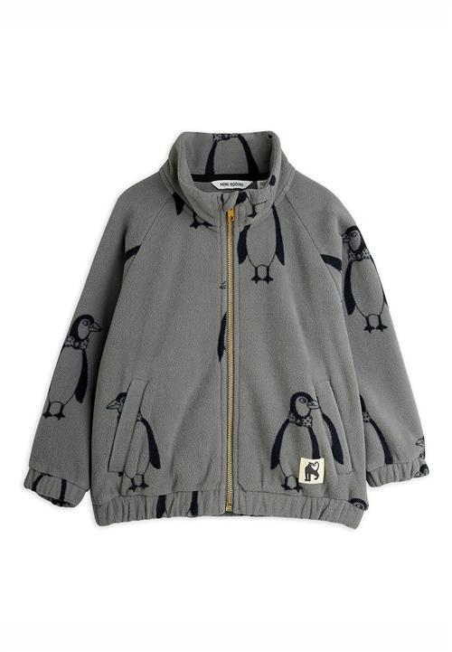 Mini Rodini Penguin Fleece-jakke Grey  Grey 80/86 cm  Grå  80/86 cm  mand