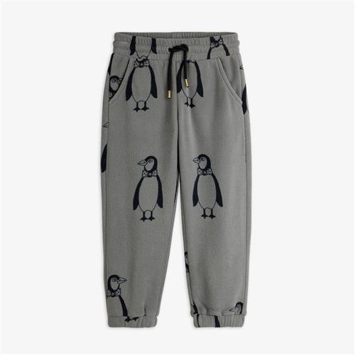 Mini Rodini Penguin Fleece-bukser Grey  Grey 80/86 cm  Grå  80/86 cm  mand