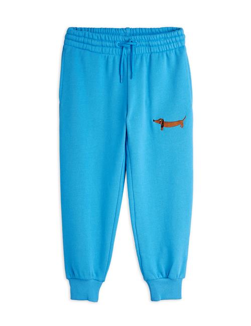Mini Rodini GOTS Dog Joggingbukser Blue  Blue 128/134 cm  Blå  128/134 cm  mand