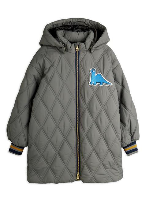 Mini Rodini Dino Patch-quiltede Parkaer Grey  Grey 104/110 cm  Grå  104/110 cm  mand