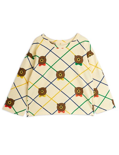 Mini Rodini GOTS Bear Ternet T-shirt Med Lange Ærmer Offwhite  Offwhite 80/86 cm  Hvid  80/86 cm  mand