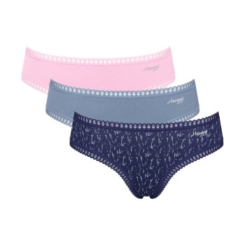 Sloggi Trusser 3P GO Crush Hipster Briefs Flerfarvet-2 bomuld Small Dame