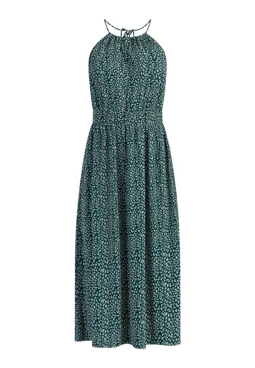 faina Sommerkjole  mørkegrøn / offwhite