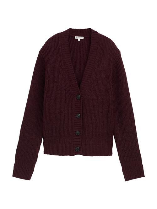 TOM TAILOR Cardigan  vinrød