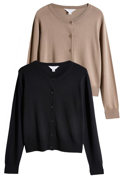 The Set Cardigan  beige / sort