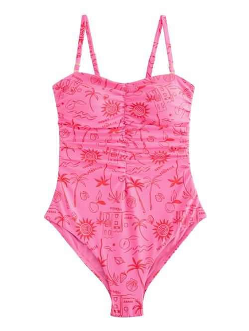 Next Badedragt  mørk pink