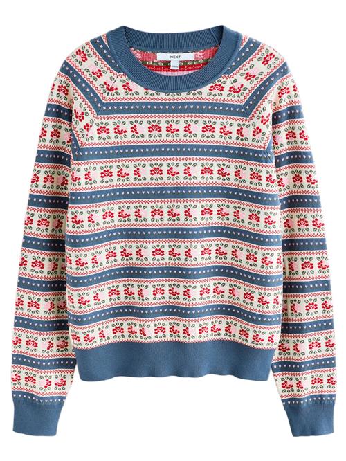 Next Pullover  blue denim / mørkegrøn / rød / hvid