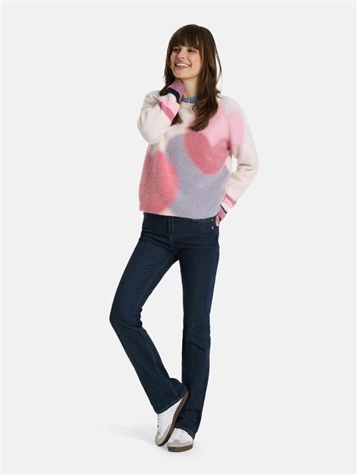 LIEBLINGSSTÜCK Pullover 'Nirmala'  lyseblå / lys rød / hvid